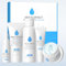 LAIKOU Kit de Soins Hydratants 5 en 1 - Nettoyant + Tonique + Sérum + Crème pour les Yeux + Crème Visage - pour Jeunes Hommes et Femmes Hydratation Intense / Revitalisation / Élasticité