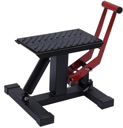 Loobiiny Soporte elevador profesional universal para motocicleta, plataforma elevadora, trial, motocross, soporte reparador, carga máxima de 150 kg