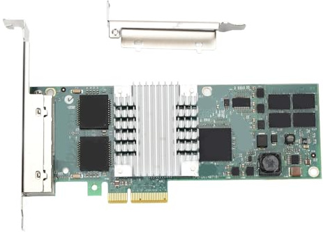 Tarjeta de Red Gigabit con 4 Puertos RJ45 PCIE X4 10,100,1000Mbps Adaptador Gigabit Ethernet para 82571GB, Indicador LED, Compatible con Sistemas,