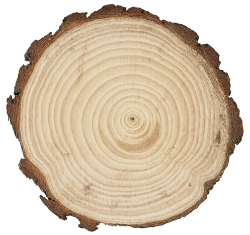 Ideen mit Herz Disco decorativo rotondo | con corteccia | Ø 24 fino a 25 cm | spessore 2 cm | disco di legno | piatto rotondo | vassoio decorativo | senza orlo