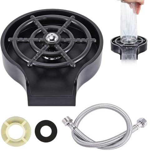 Rince Verre Evier, Lave Verre Automatique, Accessoires D'évier de Cuisine, Rinceur de Tasse, Convient aux Cuisines Domestiques, aux Bars, aux Cafés, aux Magasins de Thé au Lait et aux Hôtels