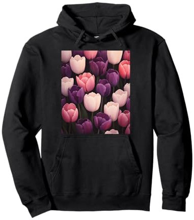 Bouquet De Tulipes Coloré Floral Art Sweat à Capuche