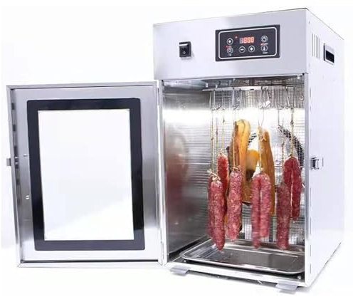 Séchoir à viande domestique avec panneau commande à LED, séchoir alimentaire commercial, séchoir à viande rotatif, séchoir qualité industrielle 30-90 ℃, adapté aux saucisses, au bacon et au poulet