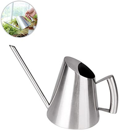 BESPORTBLE Regadera De Jardinería 900 Ml Boquilla Larga para Suculentas Acero Inoxidable Plateado