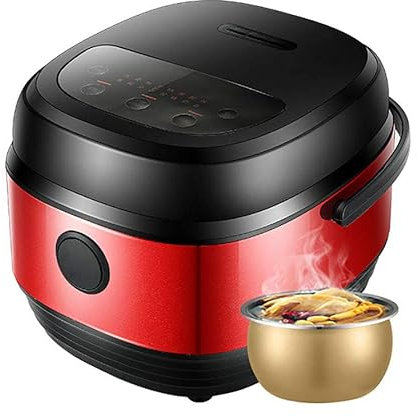 Générique Cuisinière à Riz, cuiseur à Riz Intelligent Mini ustensiles de Cuisine à ménage Multifonction 5L, Aluminium antiadhésif Facile à Nettoyer, Affichage LED, Noir, 3L
