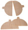 Paquete de 4 tablas de pan de pizza de madera maciza con mango cómodo, herramienta de cocina de madera maciza, cáscaras de pizza