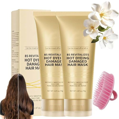 2 piezas 8s revitaliza la máscara,para el cabello dañado de teñido caliente,8 seconds keratin hair mask,acondicionador profundo,agrega suavidad,suaviza al instante