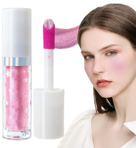 Colorete Líquido Para Mejillas Multiusos Hidratante Modulable | Colorete Facial Maquillaje Para Chicas Color Líquido Mejillas Modulable Multiusos Cosmético Facial Brillo Natural Acabado