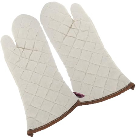 UKCOCO Heat Resistant Oven Mitts with Slip Grip Breathable Protective Gloves for Cooking Baking Grilling Microwave Safe Large Reusable and Easy to Clean