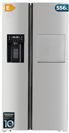Cecotec Side-by-Side Kühlschrank Bolero CoolMarket SBS 623 Inox E. 623 L, Total No Frost, Inverter Plus, MetalFlex Cooling, Multi AirFlow, Freshness Flex HUB 25 L, Smart Mode