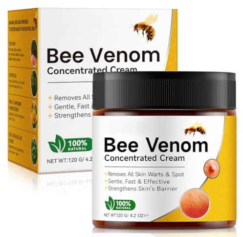 YOFDAL 120g Bienengiftcreme Wird Zur Warzen Und Muttermalen Verwendet,Bienengift Für Arme,Taille,Füße Und Beine,Schmerzfrei – Sanft Zur Haut