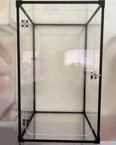 Vibeo Acryl Vitrine Klare Acrylvitrine mit Tür, 25, 30, 40, 50, 60 cm Hoch, Aufklappbar, Staubdichter Acryl-Aufbewahrungsschrank für Puppen, Figuren, Trophäen(60x20x50cm/24x8x20in)