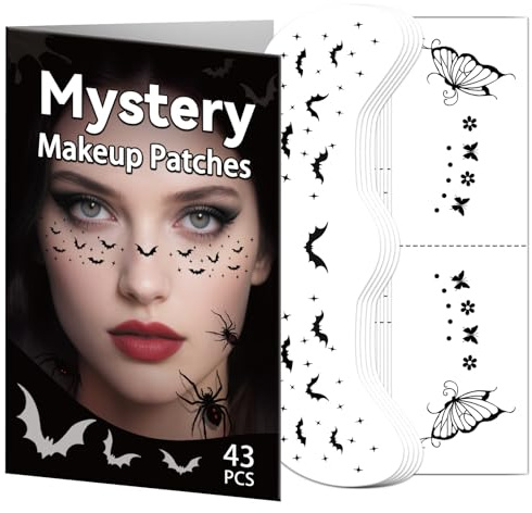 Gesichtstattoos Karneval, Temporäre Tattoos für Faschingsschminke | Aufkleber Tattoos für Köln Karneval Schminke, Karneval Party Accessoires