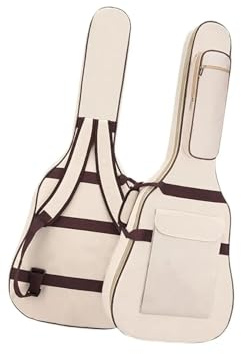 NDSJAIE Universal Gitarrväska 40-41 tums elgitarrbärväska med axelrem, Beige, Taglia Unica, One Style