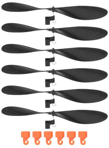 sourcing map Plastic Propeller, Propeller Props Blade Helicopter Kit Fold Resistant with Hooks for STEM Activities