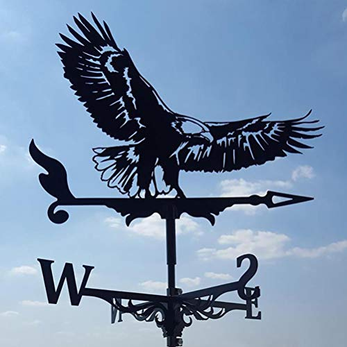 Yctze Banderuola in Acciaio Inossidabile per Decorazioni per il Giardino e la Casa - Design Gallo, 50 * 35 Cm, Regalo (Aquila calva #55)