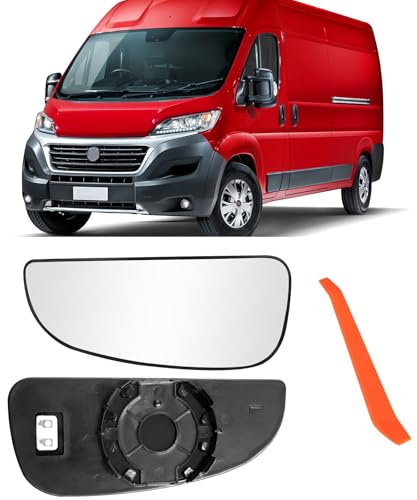TTCR-II Rétroviseur pour Fiat Ducato/Citroen Jumper/Peugeot Boxer 2006-2021 | 1PC Verre Miroir Chauffant Ducato Rétroviseur Exterieur Jumper Côté Conducteur Miroir Latéral Boxer-Inférieur Gauche