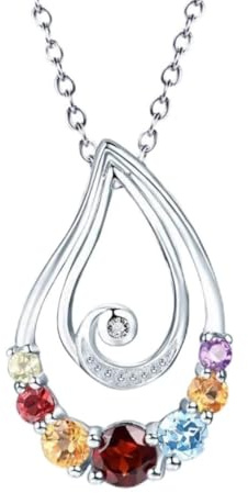 Grenat multi-pierres naturelles naturelles, améthyste en argent sterling 925 massif, ensembles de pendentifs amovibles, collier, bijoux fins