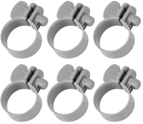 12pcs 1-1/4 Plastic Hose Clamps for Summer Escape Intex Coleman | Adjustable Plastic Hose Clamps Leak-Proof for Securing Pool Connections & Connecting Pool Equipment Like Pump Filter Heater