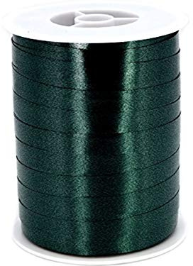 Geschenkband Dunkelgrün 250m x 10mm Ringelband Kräuselband (dunkelgrün)