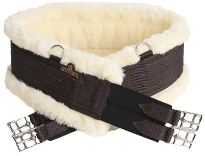 Kentucky Horsewear - Sattelgurt - Wolle/Fell - Braun 130 cm