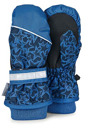Sterntaler Wasserabweisende und wasserdichte Fäustel mit Sternen-Motiv, Alter: 2-3 Jahre, Größe: 2, Blau (Atlantik)