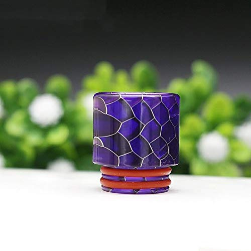 LITAO-EC, Embout Buccal en Résine avec Dosette en Cobra Sauvage pour Atomiseur RTA E-Cigarette 810 pour SMOK TFV12 Prince,sans Tabac ni Nicotine (Couleur : Violet)