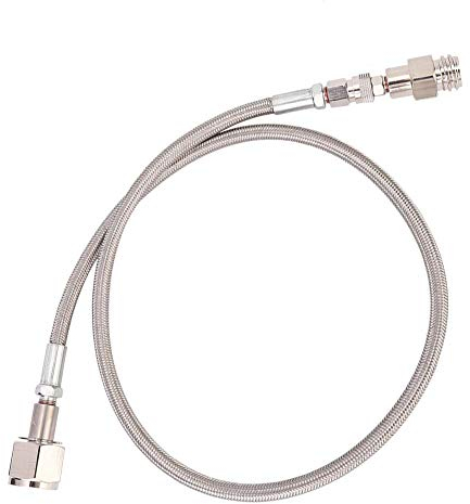 CO2 Soda Schlauch, 1m G1/2 Hochdruckschlauch CO2 für SodaStream zu externem CGA320 Tank Direktadapter Soda Stream Nachfüllung CO2(Silber)