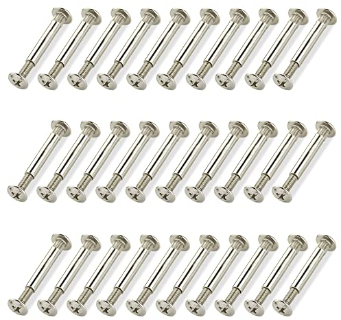 HAOBIN 30 StüCk M4 MöBelverbinder Schrauben Verbindungsschraube MöBel Gewinde Verbindungsschraube MöBelschrauben HüLsenschrauben Verbindungsschrauben Schrankverbinder Ideal Zum Verbinden Von MöBeln