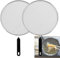 XUBX Set di 2 Coperchio Antischizzo, Paraschizzi Padella da 28cm, Paraspruzzi in Acciaio Inossidabile per Cucina, Paraspruzzi per padelle, Coperchio Antispruzzo per Padelle Pentole
