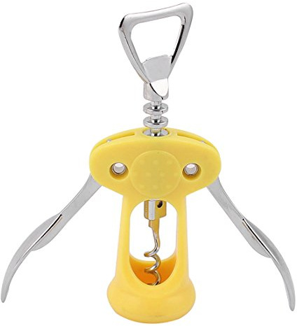 Ruilogod Butterfly Wing Style Corkscrew Wine Champagne Bottle Opener Yellow (id: 40f fdc c2e 243 bd7 (id: 40f fdc c2e 243 bd7