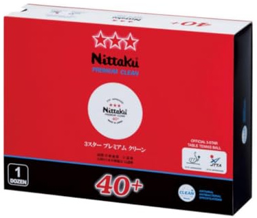 Nitaku NB1701 Table Tennis Balls, 3 Stars, Premium, Clean, 1 Dozen