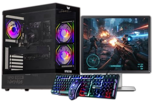 Veno Scorp Budget Gaming PC 22” Bundle Intel Core i5-8GB RAM - 500GB HDD – GTX 750 4GB Spectra ARGB Gaming Case - WINDOWS 11