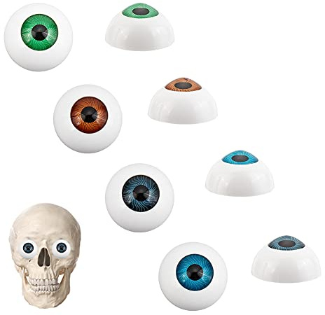AHANDMAKER 4 Paris 26 mm Realistische Acrylaugen, Halbrunde Halloween-Augäpfel, Bärenaugen Für Halloween-Requisiten, Partydekoration, DIY Bärenpuppen, Basteln Mit Augen