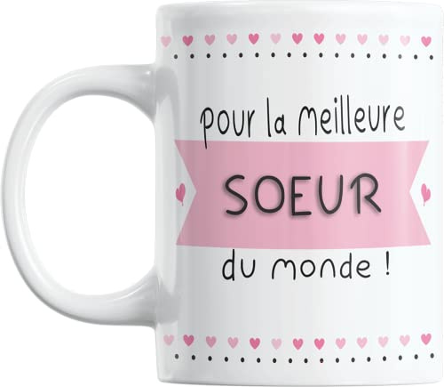 Paroles d'amour Cadeau Pour Ma Soeur Cadeau Anniversaire Pour la Meilleure Soeur Du Monde Tasse Anniversaire Noel originale Mug Plaisir d'offrire Mug Petite Soeur