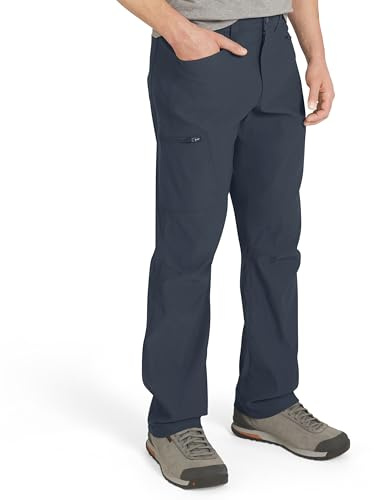 Eddie Bauer Men's Athletic Fit Fixed Waist Active Performance Rainier Pants, Storm, 38W x 30L