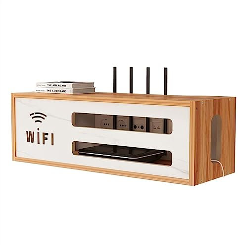 BinOxy Kabelboxen Router Platzierung Rack Aufbewahrungsbox Wand frei Stanzen TV Set-Top-Box Regal Regal hängende Wand WiFi Halterung Steckdosenbox (Color : A)