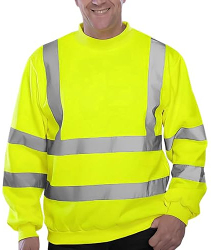 Duohropke Giacca di avvertimento da uomo, estiva, riflettente, da lavoro, da uomo, riflettente, da lavoro, da lavoro, da uomo, con riflettore, 01 giallo., L