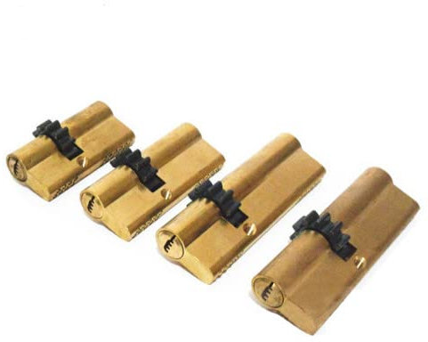 Cilindro Cerradura Seguridad 1 Uds cilindro 11 dientes engranaje cilindro de puerta 63 68 73 80 93 95MM núcleo de bloqueo seguridad latón doble resorte Super con llaves AB Cerradura Antibumping ( Colo