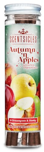 Scentsicles rumsdoft för ditt hem | Apples & höst doftpinnar (6X) | Doftpinnar för höstlig doft hemma | doftpinnar med lång dofttid | Höst doftpinnar för konstgjort träd