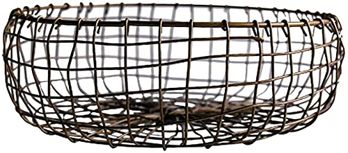OQHAIR Stand de Fruits Bol de Fruits Rustique Corbeille de Fruits en Fil métallique Paniers à Pain Assiette de Fruits de Salon pour Plateau de Fruits ménagers Plateau de collations (Taill
