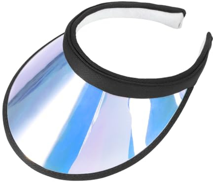 Unisex Retro Sun Visor Hat Headband Cap Golf Tennis Hat Plastic Golf Sports Visor Wide Brim Beach Hat Summer Visors Hats for Womens Mens UV Protection Hat Adjustable Baseball Cap Running Cycling Cap