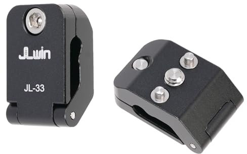 Fotga Confezione da 2 morsetti universali per cavi audio per microfono HDMI SDI, con vite da 1/4 e perni retrattili Arri per gabbia della fotocamera/staffa a L/maniglia superiore
