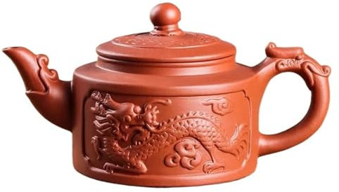 Service à Thé En Métal Pot À Thé En Argile Rouge Avec Filtre Fait À La Main Service À Thé Samovar Théière Kungfu Grande Capacité Yixing Grand Pot En Argile Violette Set De Théière Et Tasse De Noël(B)