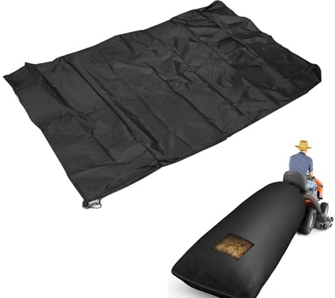 Fabater Rasentraktor-Laubsack, Garten-Laubsammler-Grasfangsack mit Reißverschluss, Kordelzug und Netz für Rasenmäher, Laubsack mit Großem Fassungsvermögen für Aufsitzmäher,