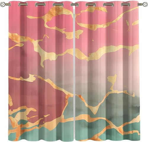 Schattierung Vorhänge Junge Bunte Abstrakte Textur 3D Druck 2Er Set Isolierung Schalldichte Kinder Gardinen Blickdicht Mit Ösen Vorhang Fenster Für Wohnzimmer Schlafzimmer Balkon 150X166 Cm-770795902