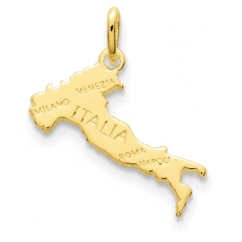 Bijouxenvogue Pendentif Plaqué Or Pays Italie