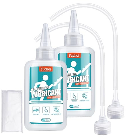 Laufband-Schmiermittel, 200 ml, Laufbandschmiermittel für Gürtel, 100 % reines Silikon-Laufbandschmiermittel, Premium-Laufbandöl mit Anwendungsröhren für einfache Anwendung, ungiftig und geruchlos