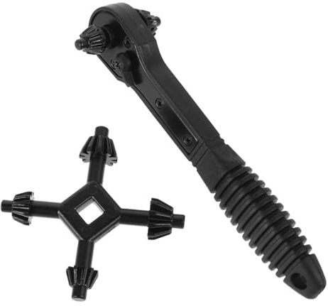 Garneck 2pcs Drill Chuck Ratchet Spanner Black Key Wrench for Electric Drill Chuck Replacement Clamping Tool