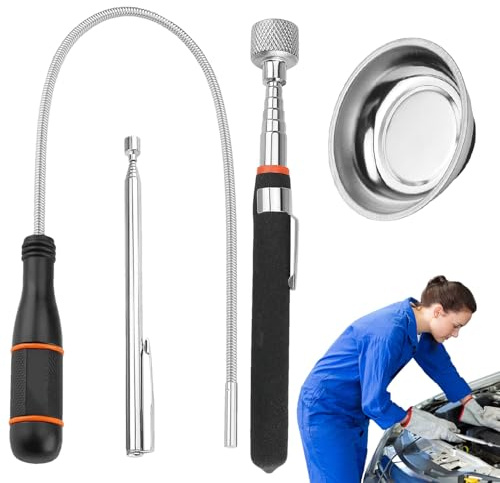 Celuicion Magnetisches Abholwerkzeug für Mechaniker – flexible und teleskopische Aufhebewerkzeuge | Verstellbares Kfz-Reparaturzubehör, coole Gadgets für Papa, Opa, Ehemann,